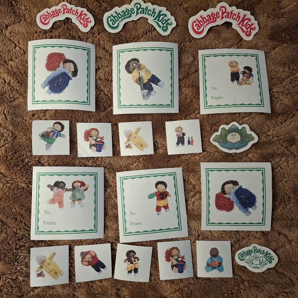 20x Vintage RARE Cabbage Patch Kids Stickers – NEVER USED